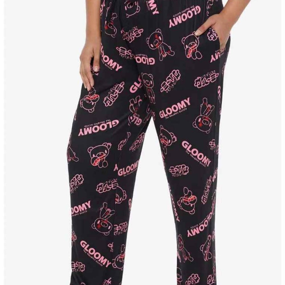 Gloomy Bear Logo Pajama Pants